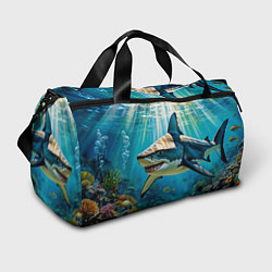 Сумки спортивные Хищник кораллового рифа, цвет: 3D-принт