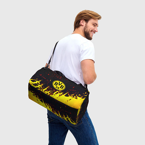 Спортивная сумка Borussia краски соты / 3D-принт – фото 3