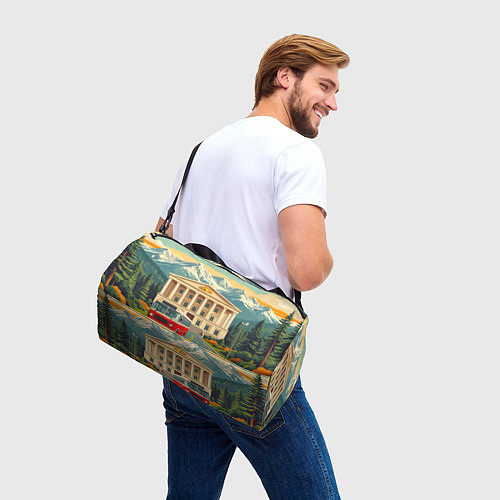 Спортивная сумка Классика у подножия гор / 3D-принт – фото 3