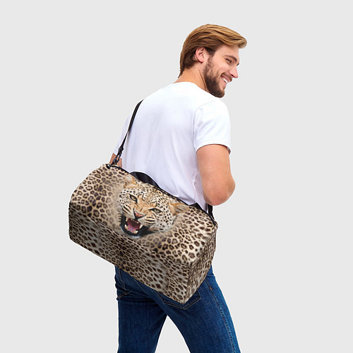 Спортивная сумка Взгляд леопарда / 3D-принт – фото 3