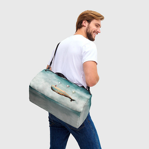 Спортивная сумка Летящий кит / 3D-принт – фото 3