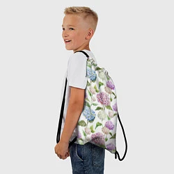Рюкзак-мешок Цветы и бабочки 4, цвет: 3D-принт — фото 2