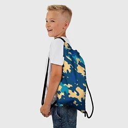 Рюкзак-мешок Камуфляж: голубой/желтый, цвет: 3D-принт — фото 2