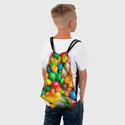 Рюкзак-мешок Сладкие конфетки, цвет: 3D-принт — фото 2