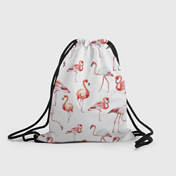 Рюкзак-мешок Действия фламинго, цвет: 3D-принт