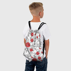 Рюкзак-мешок Плетение из розочек, цвет: 3D-принт — фото 2