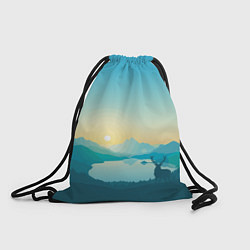 Рюкзак-мешок Олень у озера, цвет: 3D-принт