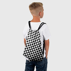 Рюкзак-мешок Белый в горошек, цвет: 3D-принт — фото 2