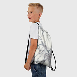 Рюкзак-мешок Белый мрамор, цвет: 3D-принт — фото 2