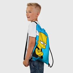 Рюкзак-мешок Задумчивый Барт, цвет: 3D-принт — фото 2