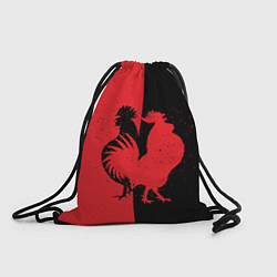 Рюкзак-мешок Черное и красное, цвет: 3D-принт
