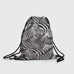 Рюкзак-мешок Стая зебр, цвет: 3D-принт