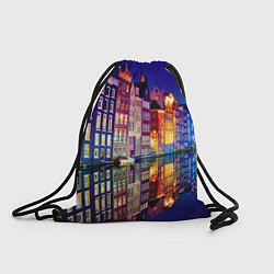 Рюкзак-мешок Амстердама - Нидерланды, цвет: 3D-принт