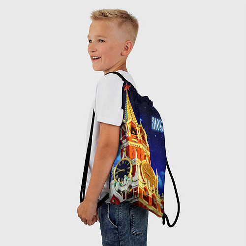 Мешок для обуви Москва - Спасская башня / 3D-принт – фото 3