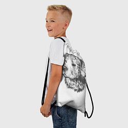 Рюкзак-мешок Собака: карандаш, цвет: 3D-принт — фото 2