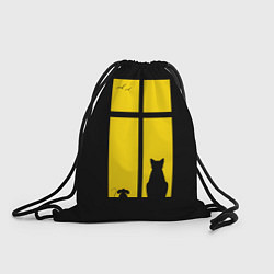 Рюкзак-мешок Котик в окошке, цвет: 3D-принт