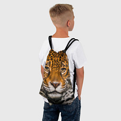 Рюкзак-мешок Взгляд ягуара, цвет: 3D-принт — фото 2