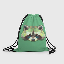 Рюкзак-мешок Геометрический енот, цвет: 3D-принт