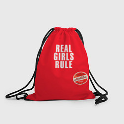 Рюкзак-мешок Девчонки рулят красный, цвет: 3D-принт