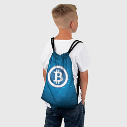 Рюкзак-мешок Bitcoin Blue, цвет: 3D-принт — фото 2