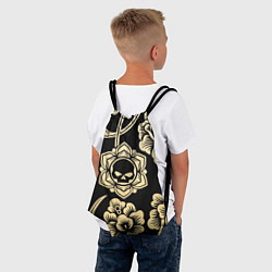 Рюкзак-мешок Хохлома с черепом, цвет: 3D-принт — фото 2