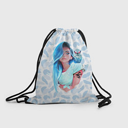 Рюкзак-мешок Девушка с совой, цвет: 3D-принт
