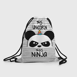 Рюкзак-мешок 5% Unicorn – 95% Ninja, цвет: 3D-принт