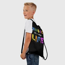 Рюкзак-мешок Музыка - моя жизнь, цвет: 3D-принт — фото 2