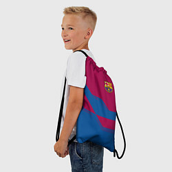 Рюкзак-мешок Barcelona FC: Blue style, цвет: 3D-принт — фото 2