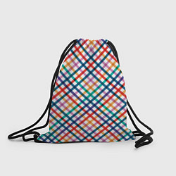 Рюкзак-мешок Клетчатый узор, цвет: 3D-принт