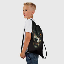 Рюкзак-мешок Оскал волка, цвет: 3D-принт — фото 2