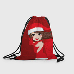 Рюкзак-мешок Снегурочка с подарками, цвет: 3D-принт