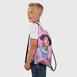 Рюкзак-мешок Lil Peep: Pink Style, цвет: 3D-принт — фото 2