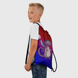 Рюкзак-мешок Неоновый год дракона, цвет: 3D-принт — фото 2