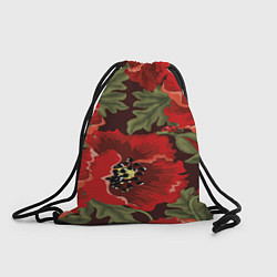 Рюкзак-мешок Темный мак, цвет: 3D-принт