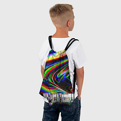 Рюкзак-мешок Оптический глитч, цвет: 3D-принт — фото 2