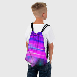 Рюкзак-мешок Неоновые линии, цвет: 3D-принт — фото 2