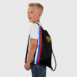 Рюкзак-мешок Россия: Линия триколор, цвет: 3D-принт — фото 2