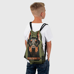 Рюкзак-мешок Дикий доберман, цвет: 3D-принт — фото 2