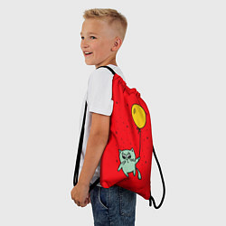 Рюкзак-мешок Котик на шарике, цвет: 3D-принт — фото 2