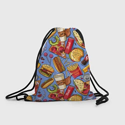 Рюкзак-мешок Fastfood Life, цвет: 3D-принт