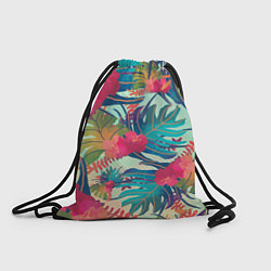 Рюкзак-мешок Тропический мотив, цвет: 3D-принт