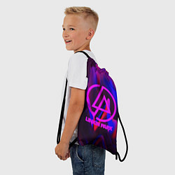 Рюкзак-мешок Linkin Park: Violet Neon, цвет: 3D-принт — фото 2