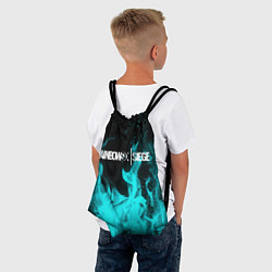 Рюкзак-мешок R6S: Turquoise Flame, цвет: 3D-принт — фото 2