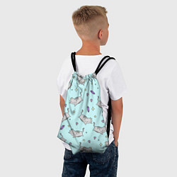 Рюкзак-мешок Кавайные котики, цвет: 3D-принт — фото 2