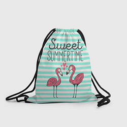 Рюкзак-мешок Sweet Summer Flamingo, цвет: 3D-принт
