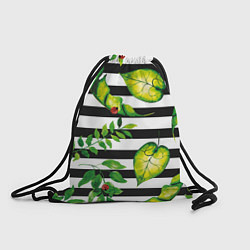 Рюкзак-мешок Полосатые тропики, цвет: 3D-принт