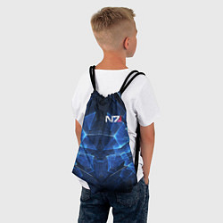 Рюкзак-мешок Mass Effect: Blue Armor N7, цвет: 3D-принт — фото 2