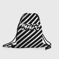 Рюкзак-мешок BTS: B&W Stripes, цвет: 3D-принт
