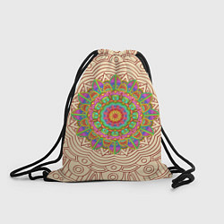 Рюкзак-мешок Яркая мандала, цвет: 3D-принт